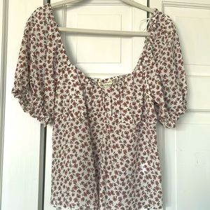 Miss Selfridge pink floral blouse